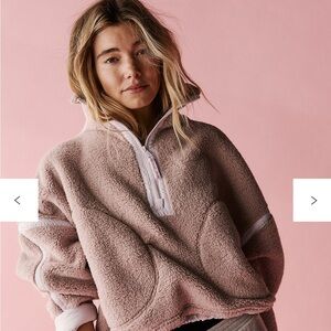 free people mountain high 1/2 zip fleece